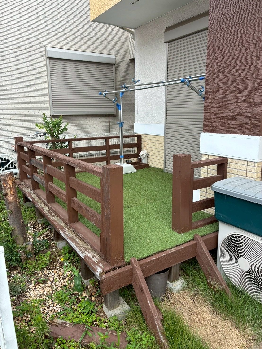 ウッドデッキ交換 施工前