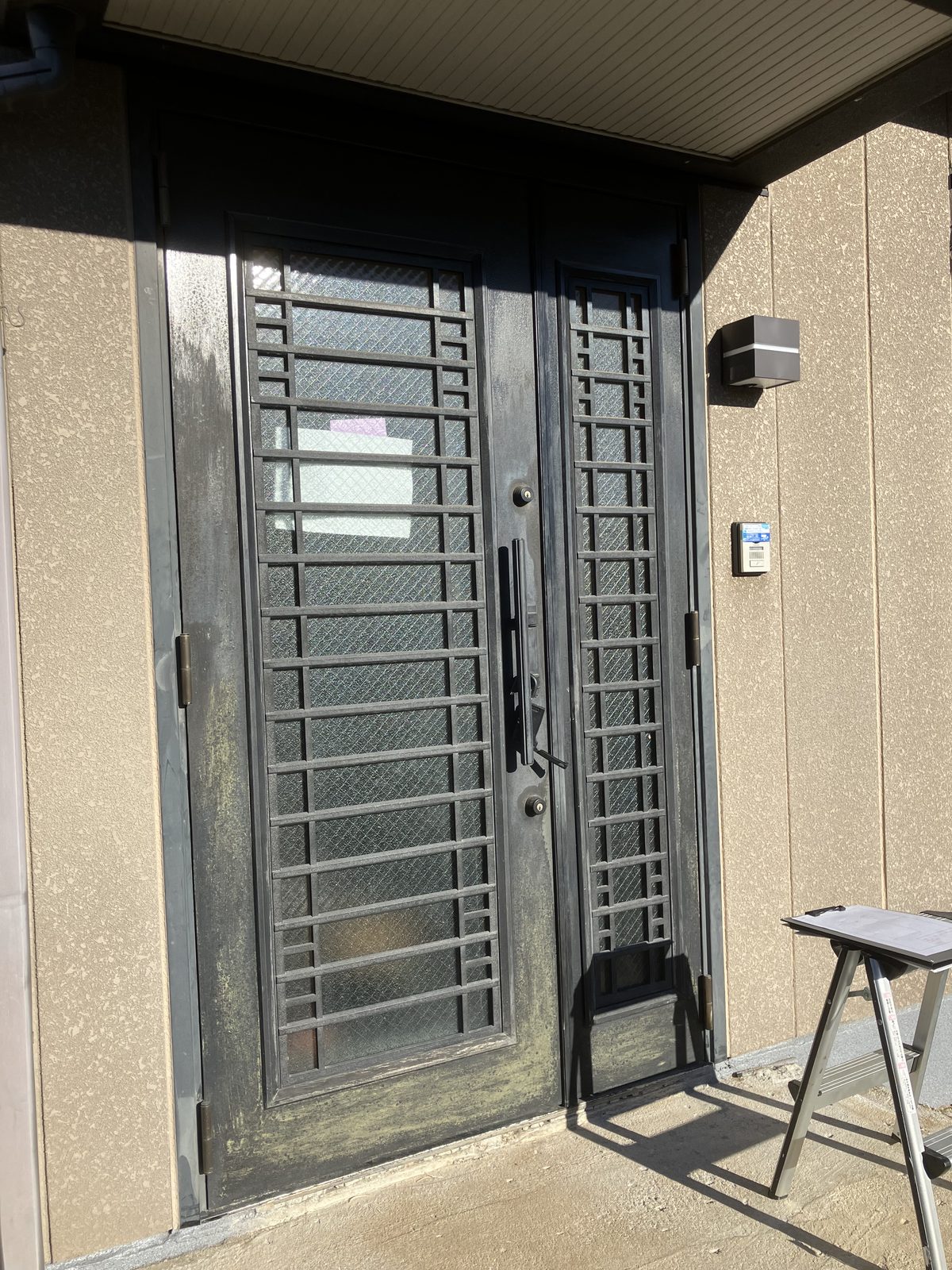玄関ドア交換（戸建・親子ドア） 施工前